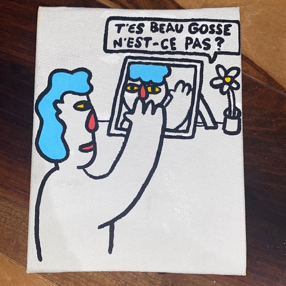 YOU’RE HANDSOME, RIGHT? ~ HAND PAINTED | SUPPORT A LOCAL ARTIST - Picture 3 of 3